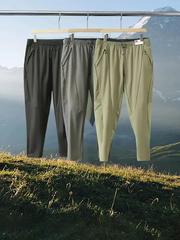 

Qui Dry Breathable Men's Outdoor Casual Pants 3D Cone aped Tailoring Wear Resistant Waterproof Youth Active Sle Summer ...