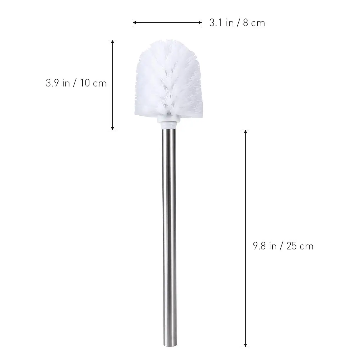 

Stainless Handle Plastic Head Easy Clean Bathroom Tools WC Cleaning Set Toilet Toilet Brush Head Handle Brush