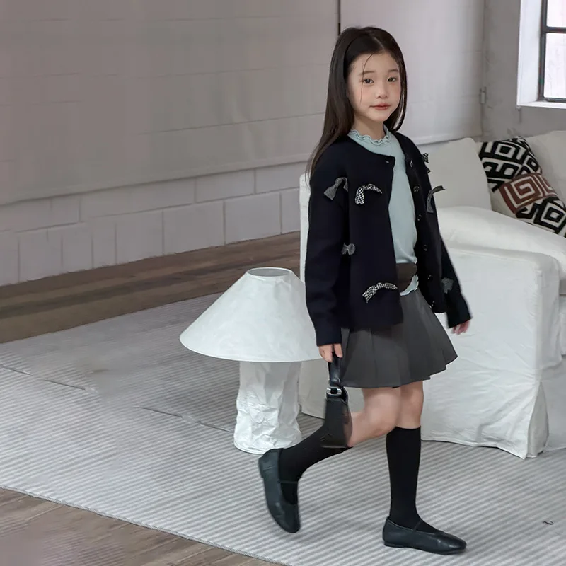 New Fashionable Three-dimensional Bowknot Knitted Jacket Boutique Clothing in Autumn 2026 Featuring A Minimalist Style