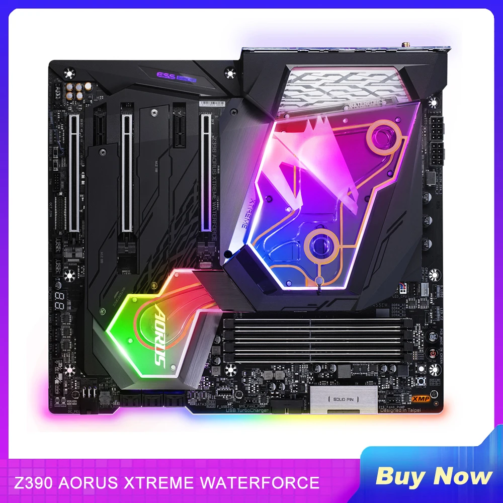 

Настольная материнская плата для G-i-g-a-b-y-t-e LGA1151 DDR4 128 ГБ E-ATX Z390 AORUS XTREME WATERFORCE