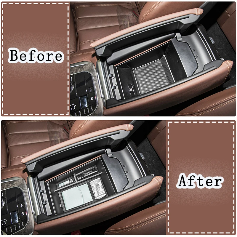 Center Console Organizer Tray Compatible For BMW X5 G05/ X6 G06/ X7 G07 2023 2022 2021 2020 2019 Accessories Armrest Storage Box