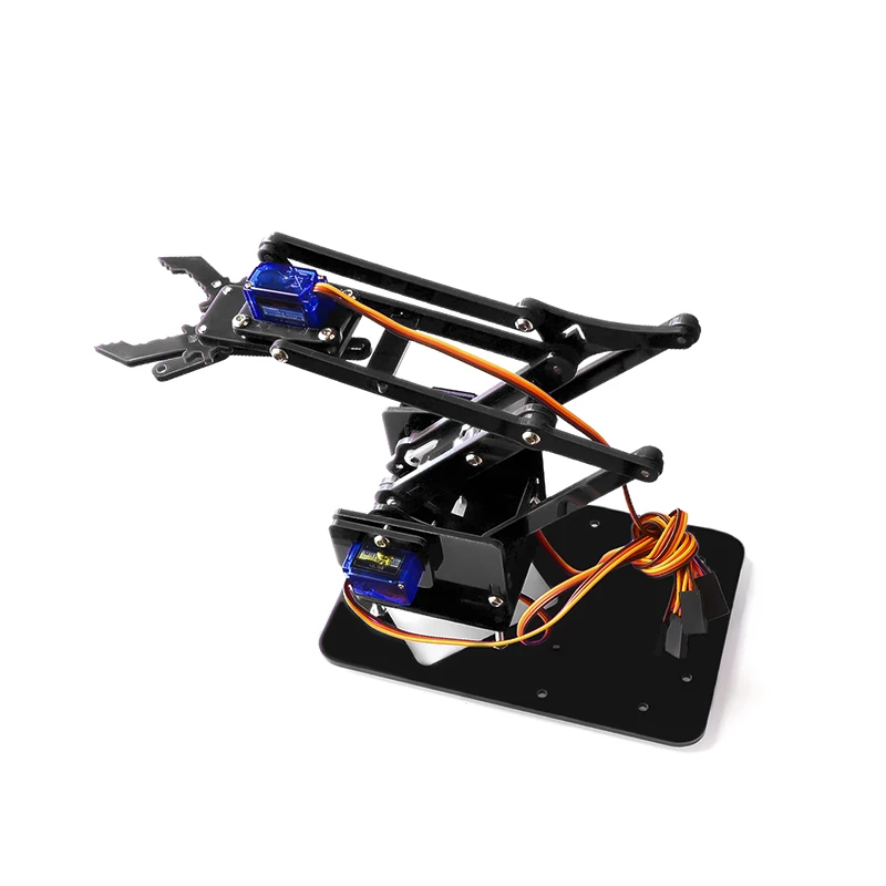 4 DOF Unassembly Acrylic Mechanical Arm Robot Manipulator Claw for Arduino Maker Learning DIY Kit