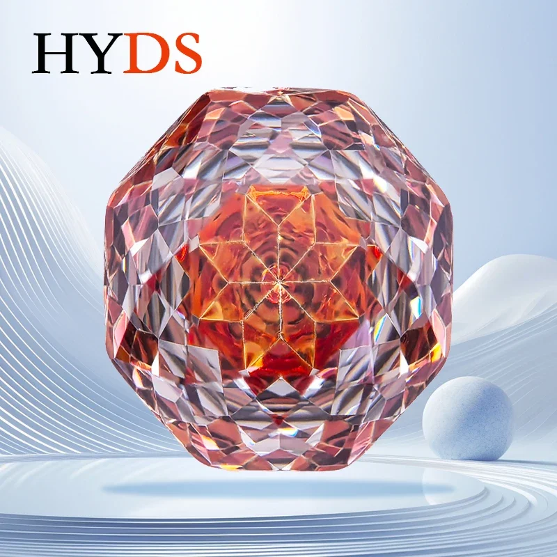 Cubic Zirconia Rose Cut Orange Color Wholesale Charms Beads for DIY Jewelry Making Earrings Necklace Materials No Certificate