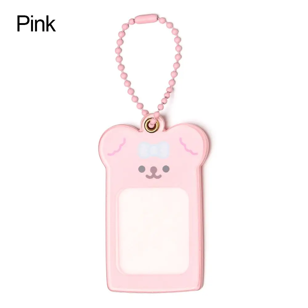 

DIY Photo Picture Frame Pendant Kawaii Bear Photocard Holder Key Holder Keychain Keyring