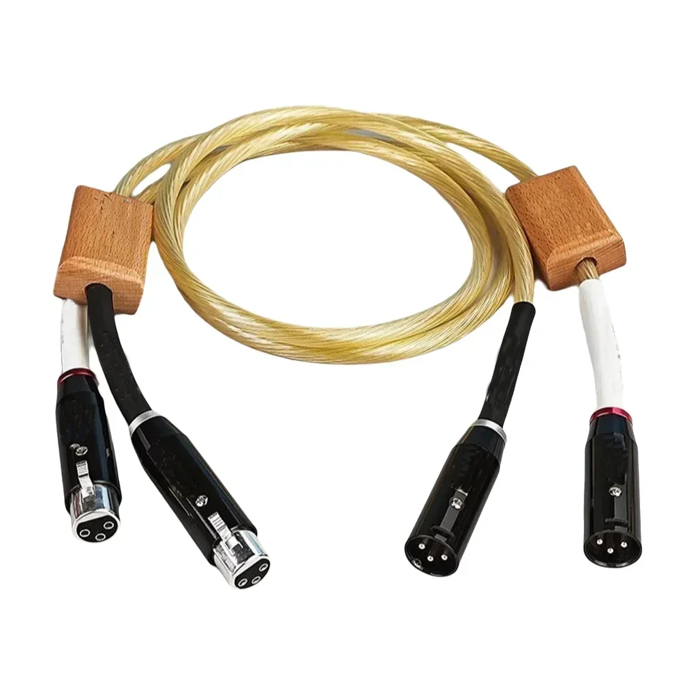Referensi Kabel Seimbang XLR Preffair Saling Menghubungkan Jalur Kawat Audio Dengan Serat Karbon Betina ke Jantan