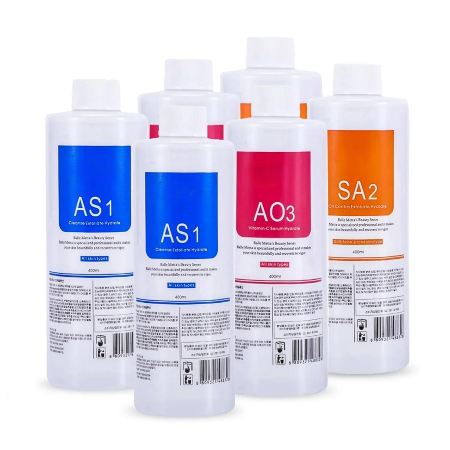 Hydrate Solution AS1 SA2 AO3 for Hydrogen Oxygen Facial Machine Aqua Peeling Serums for Facial Cleansing Skin Care Moisturizing