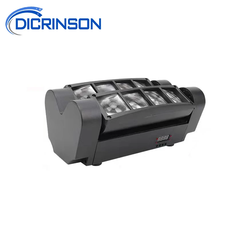 DICRINSON Moving Head Light LED Spider Auto Running Beam Stage Lighting DMX RGBW Disco DJ Projector for Wedding Nightclub Lights