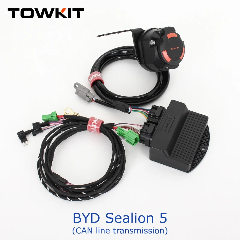 

TOWKIT For BYD SEALION 5 Trailer Wiring Harness Eur 13/7 pin trailer RV tail light signal Australia 12/7 pin Trailer controller