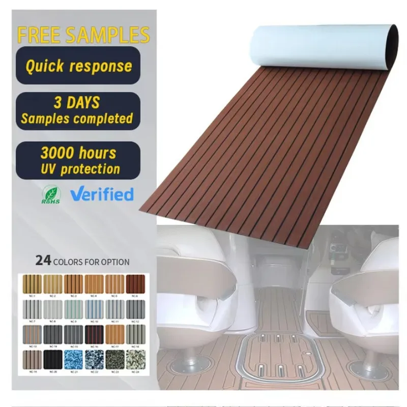

STLF Boat Flooring EVA Foam Boat Decking Marine Mat Non-Slip Self-Adhesive Flooring