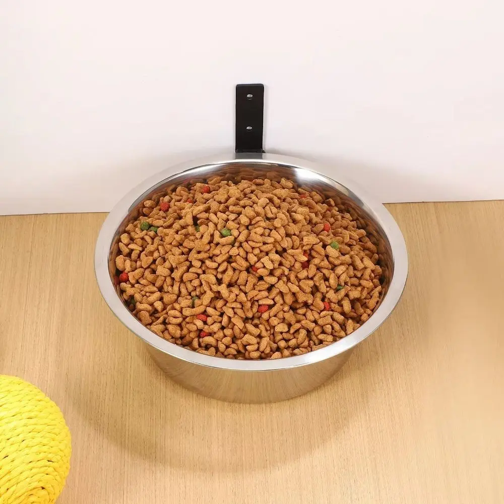 Foldable Hanging Pet Bowl Anti Slip Wall Mounted Cat Food Water Bowl Anti Vomiting Rust-proof Pet Feeder Container Wet Dry Food