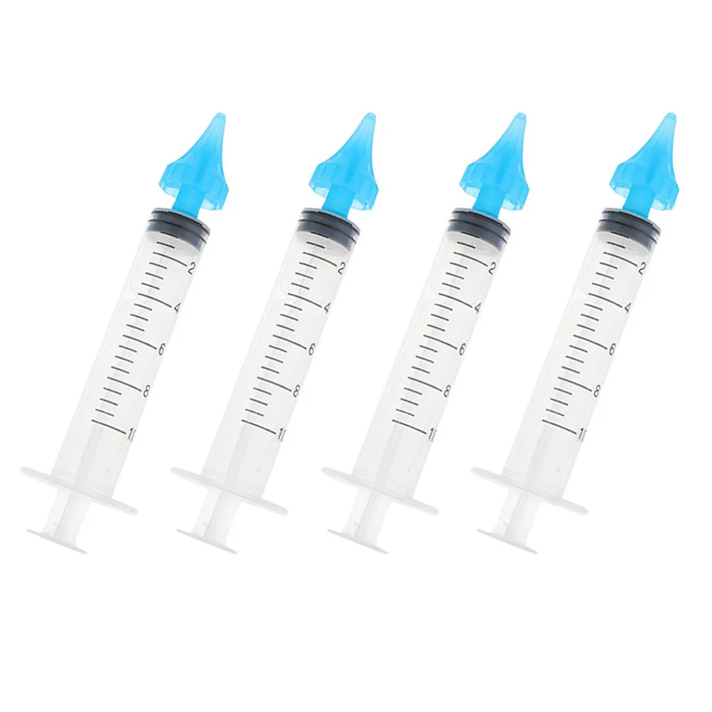 4 Pcs Ear Rinser Wax Removal Cleaning Tool Aldult Washing Machine Earwax Drops Washer Plastic Irrigator Child