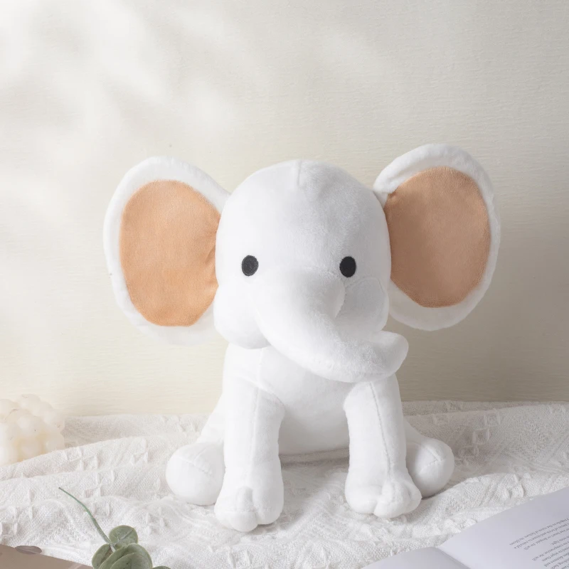 25cm/9.84in Zachte Pluche Olifant Knuffeldier - Schattig Pluizig Kleurrijk Pluche Speelgoed (Meerdere Kleuren: Roze/Blauw/Paars/Regenboog) - Id
