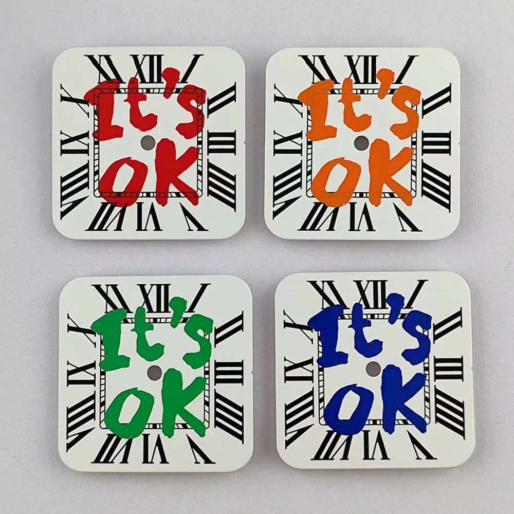 قرص ساعة NH35 قرص مربع أرقام رومانية قرص مخصص مناسب لملحقات ساعة الحركة NH35