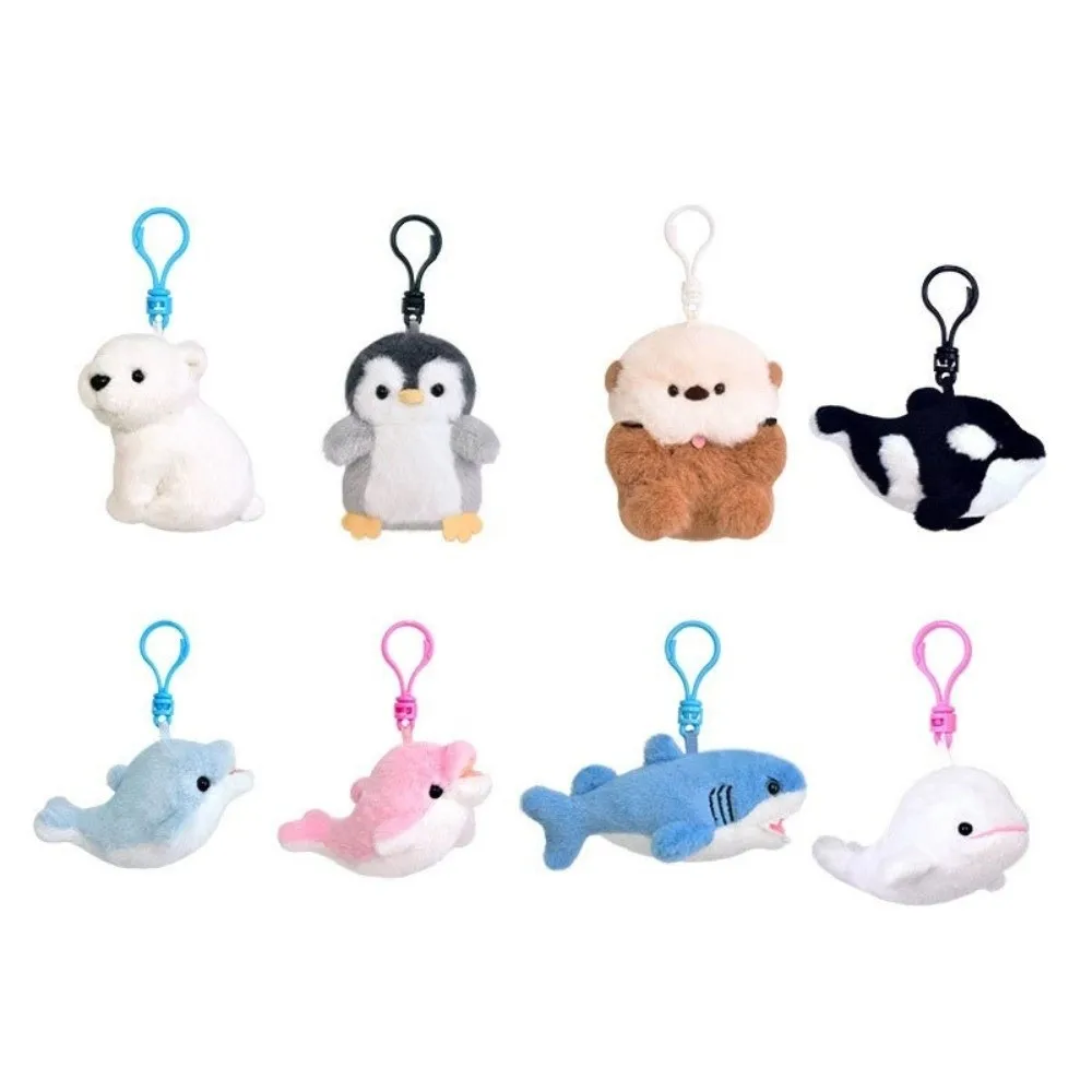 Trendy Ocean Series Dolphin Shark Cute Adorable Penguin Animal Creative Soft Dolls Pendant Gifts
