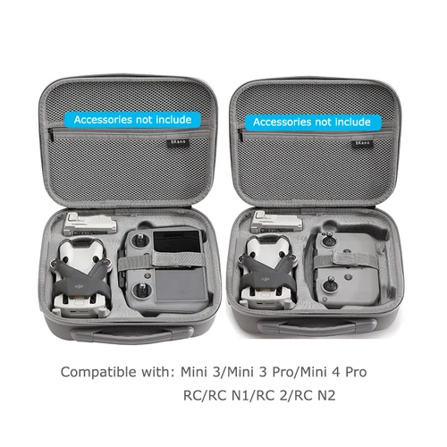 Imagen 2 del producto Estuche de transporte portátil, bolsa protectora de almacenamiento, cubierta resistente al agua para DJI Mini 3 Pro/Mini 4 Pro, accesorios remotos para Dron
