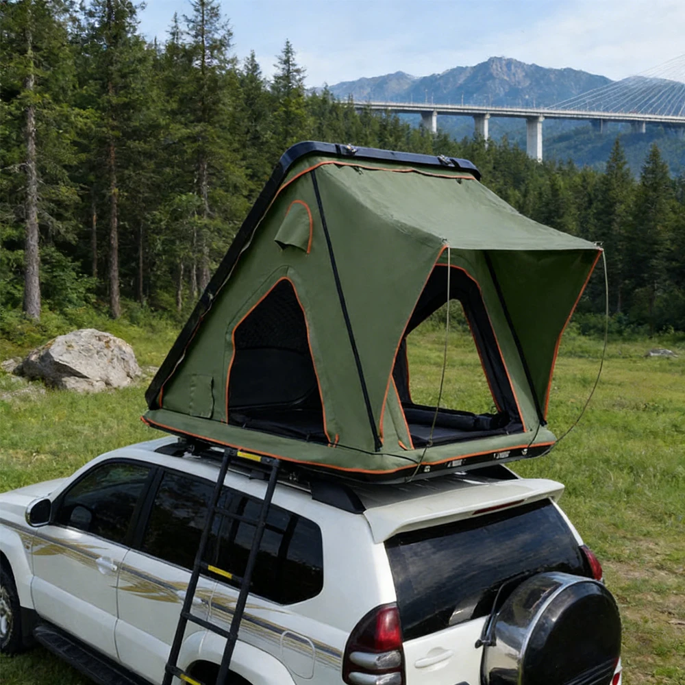 

Hardtop Rooftop Tent Rooftop New Cross-border Aluminum Alloy Honeycomb Roof Tent Triangle Outdoor Automatic Off-road Rainproof