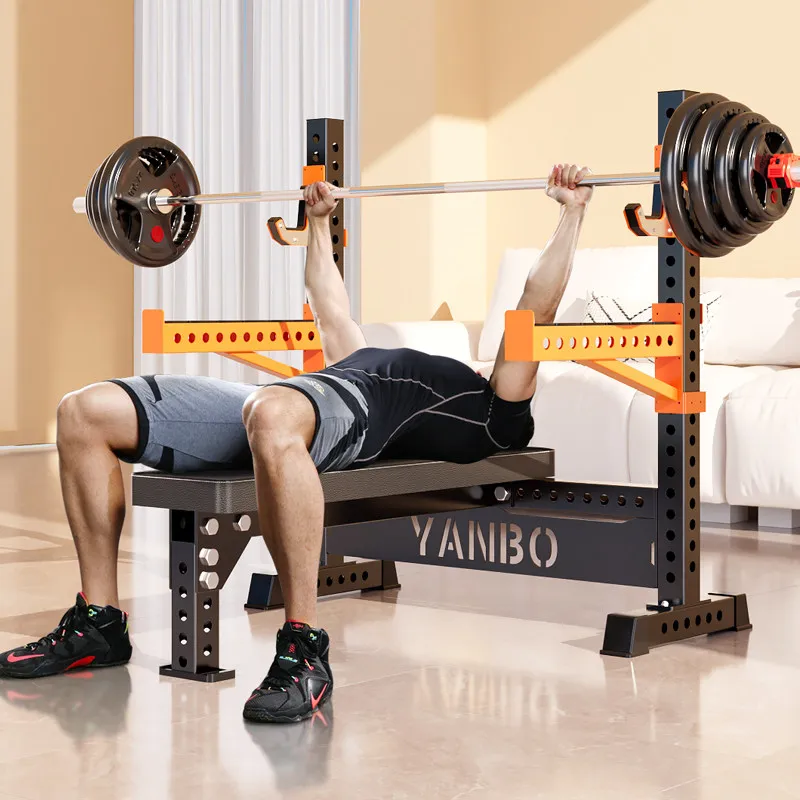 Bench Press Rack, Commercial Multi-functional Weight Bed, Home Barbell Set, Professional Fitness Equipment