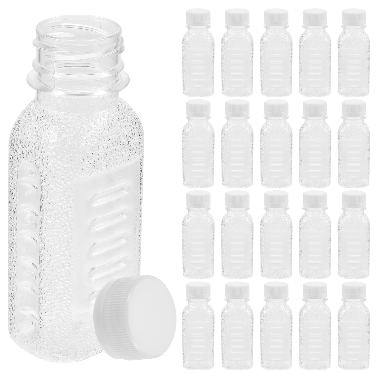 

30pcs 100ml Frosted Milk Bottles Reusable PET Containers Lids Daily Drink Storage Portable Juice Bottles Travel Empty Bottle
