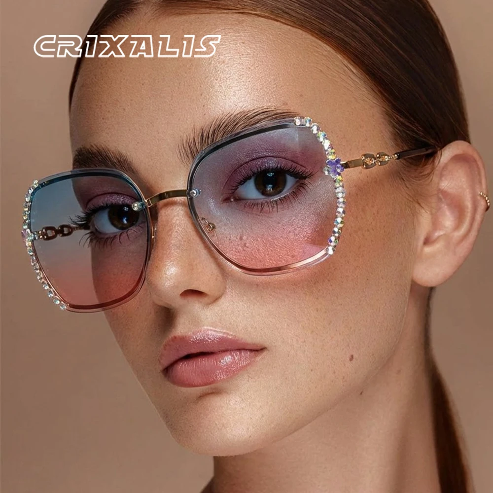 CRIXALIS Modische Damen-Sonnenbrille mit Bohrer-Design zum Fahren, Party-Sonnenbrille für Damen, zur Auswahl für Geschenke, UV400