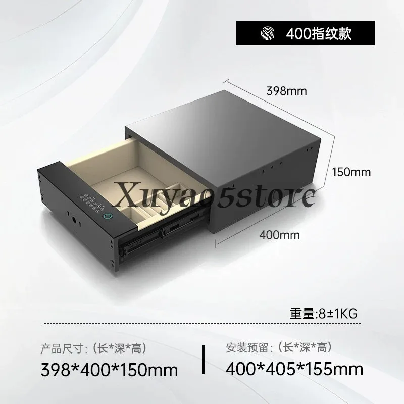 Drawer Safe Secure Steel Fingerprint & Digital Lock with Electronic Deposit Hidden Safe