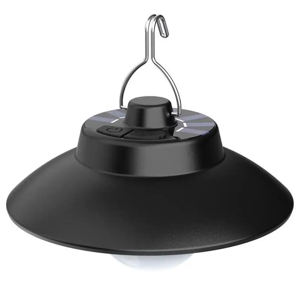 Vintage Style Solar Camping Light LED Rechargeable Hanging Lantern For Tent Outdoor Atmosphere Lighting Hiking Equipment
