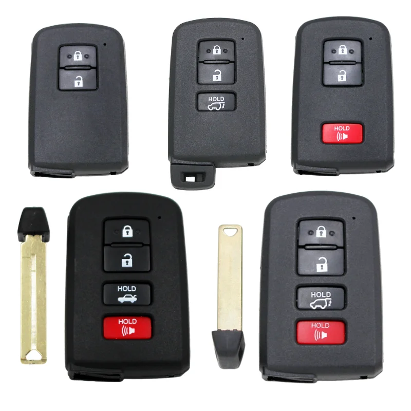 Dobrej jakości 2/3/4 przyciski inteligentna obudowa pilota do Toyoty Avalon Camry RAV4 2012-2015 z wkładką klucza