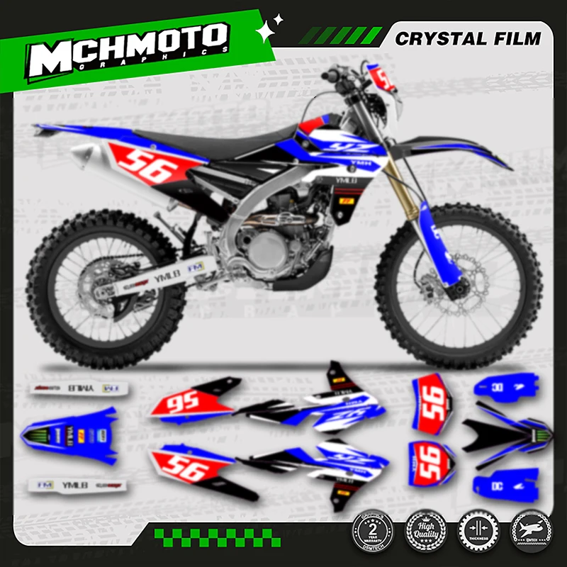 

MCHMFG For YAMAHA YZF450X 2015 2016 2017 2018 WRF450 2016 2017 2018 Graphics Decal Stickers Kits Number Name Custom
