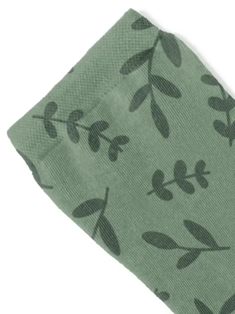 Leaves Pattern (sage green) Socks valentine gift ideas Men's Mens Socks Women's