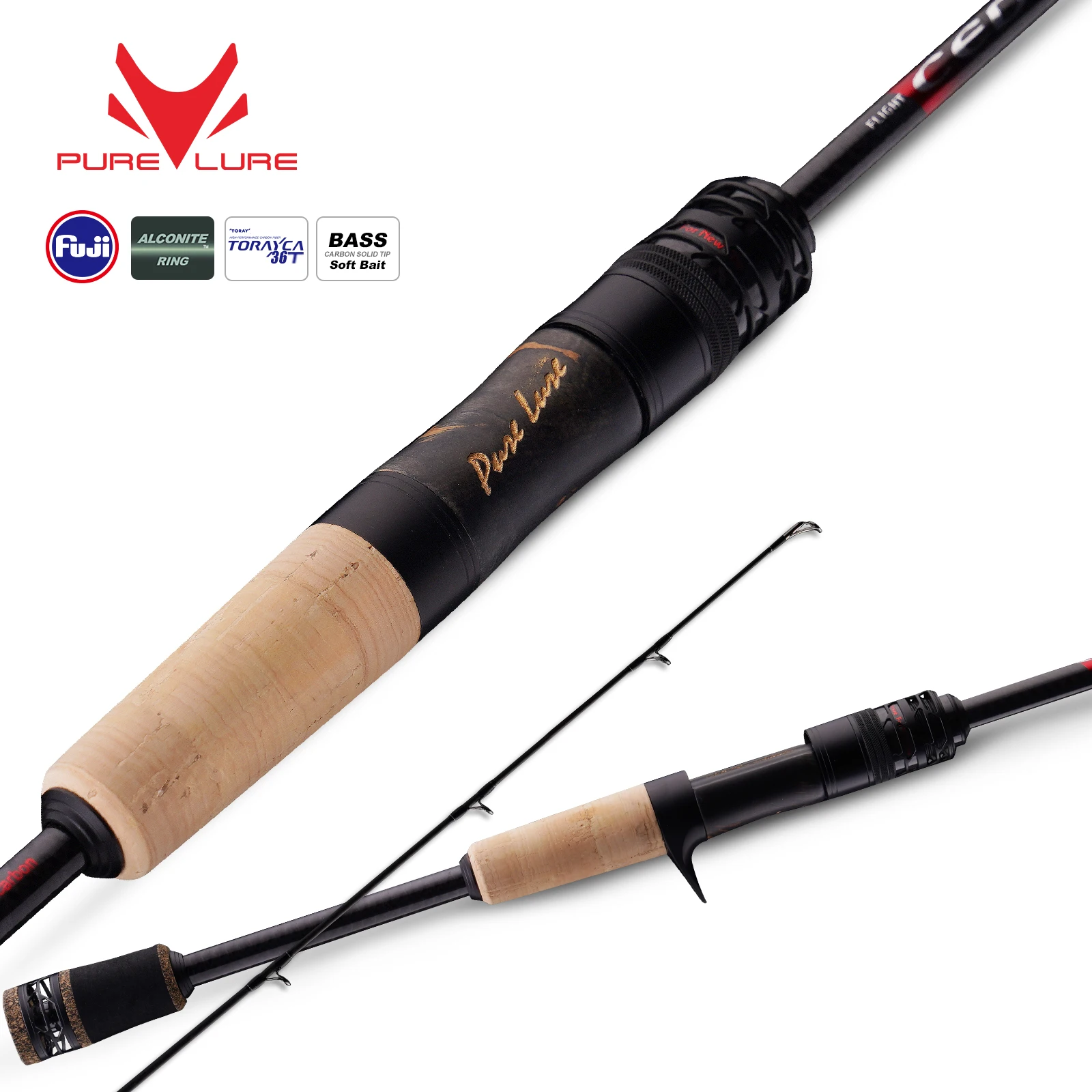 Spincast Reel - PURELURE Flight CEDAN 5'9''-6'10'' Bass Rod