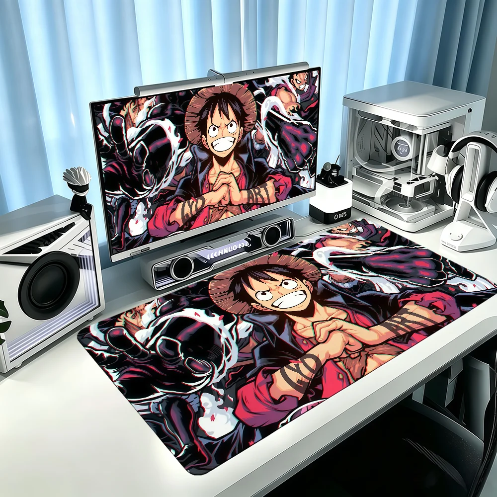 O-ONE P-p-PIECE Anime Mouse Pad Large Non-slip Lockedge Desktop Computer Desk Mat Keyboard Writing MousePad Office Gamer Student