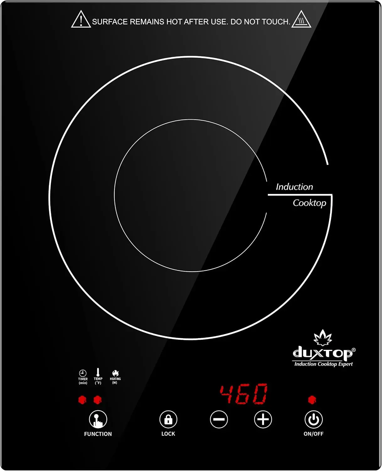 Built-in Induction Cooktop, Portable Countertop Burner, Sensor Touch Induction Burner, 170-Minute Timer, Safety Lock, 1800W