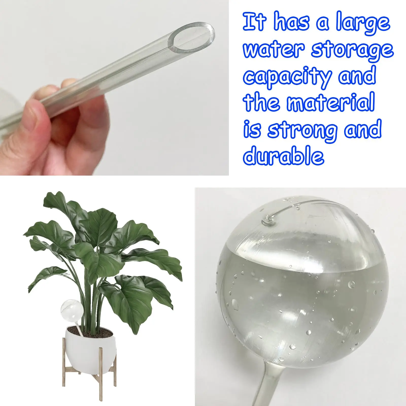 1 Pack Clear Plant Watering Bulb, Plastic Self-Watering Globe, Automatic Watering Device for Indoor & Outdoor Plants