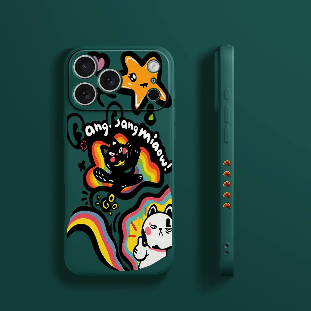 حافظة لهاتف آيفون 17 برو ماكس 17 إير 16 15 14 13 12 11 برو ماكس XS Max7 8 Plus 16e 16 Plus غطاء من البولي يوريثان الحراري