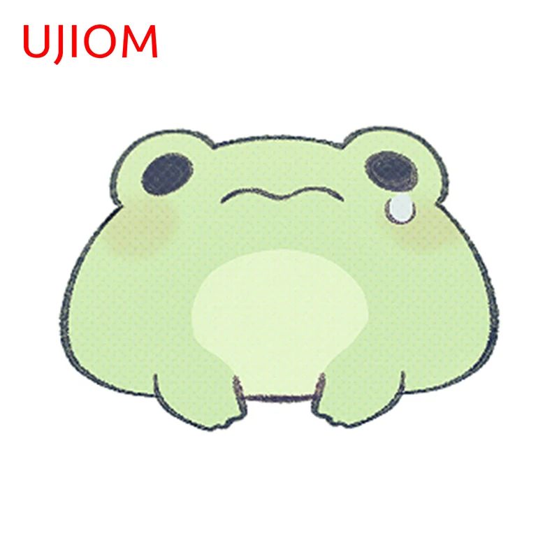 UJIOM 13cm X 9.1cm Crying Cartoon Round Frog Chibi Wall Stickers Amusing Kitchen Decal Lovely Living Room Decor Wallpaper