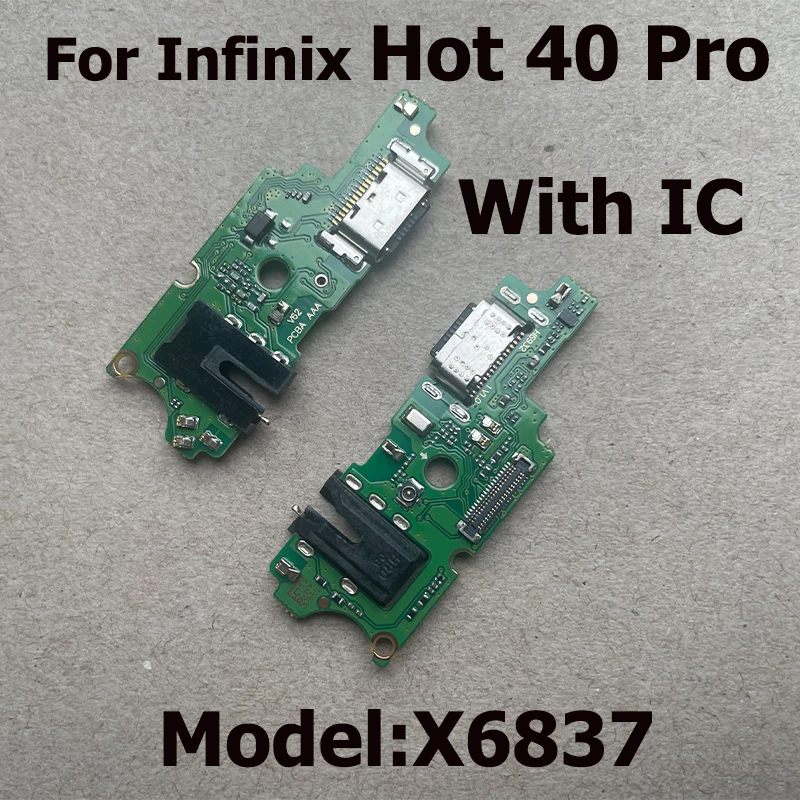 New For Infinix Hot 40 40i Pro USB Charging Dock Board PCB Charger Microphone Port Flex Cable