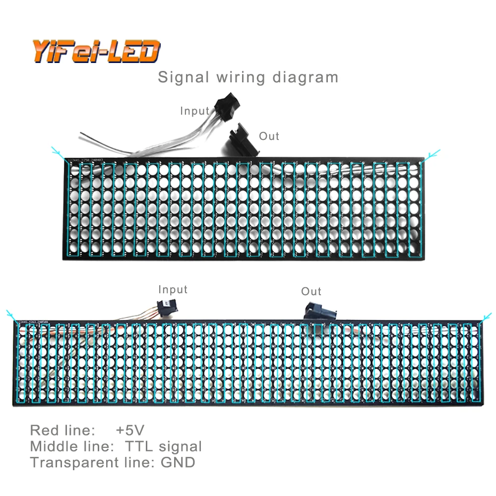 WS2812B adresowalny cyfrowy przezroczysty panel świetlny P6.25 skok RGB czarny 2020 LED 8x32 8x48 pikseli moduł matryca DC5V