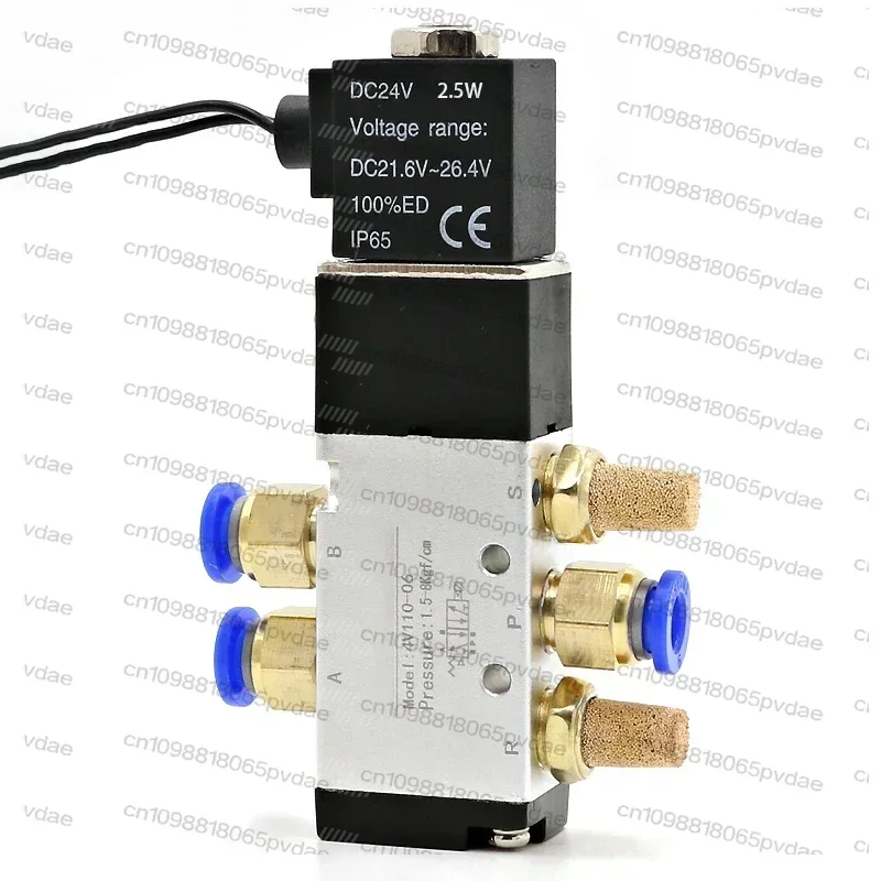 Tool Parts 4V110-06 1/8 Bsp Air Solenoid Valve 5 Way Port 2 Position Gas Pneumatic Electric Magnetic Valves  V220V Coil Volt