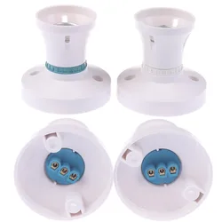 High Power E27 Screw Ceiling Lamp Head LED Lamp Holder Desktop Led Lighting Base Socket Home Heat Resistant Round Lamp Holder