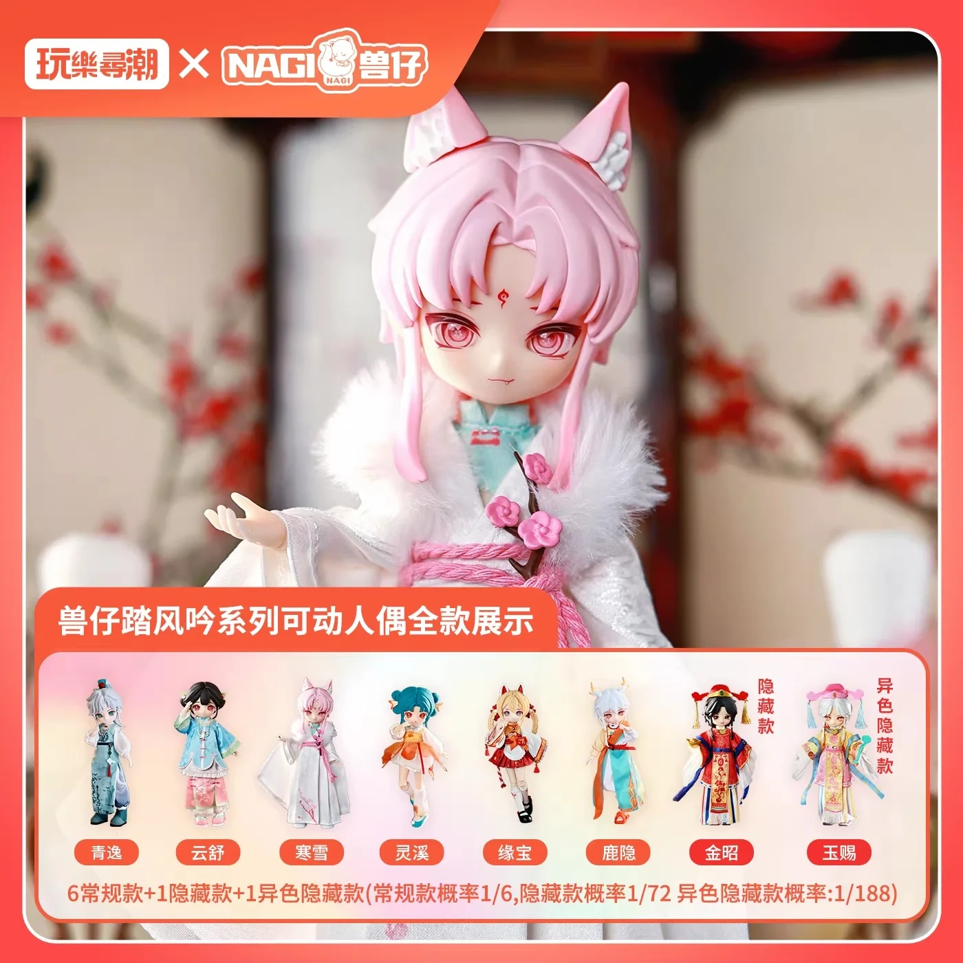 

1/12 Electronic Pet Bjd Doll Nagi Beast Step Wind Chant Series Mystery Box Joint Movable Doll Model Ornament Changing Doll Gifts
