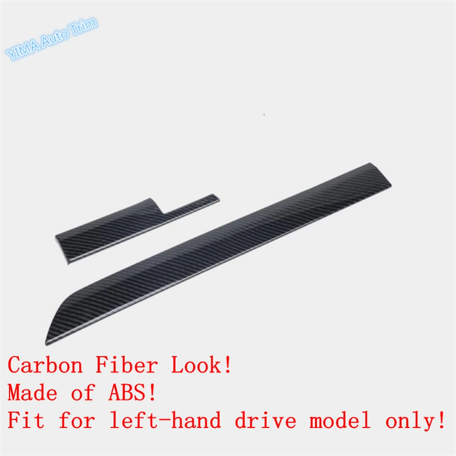 Car Dashboard Instrument Panel Cover Trim For Mitsubishi Pajero V97 V93 V80 Montero Limited 2009 - 2021 Carbon Fiber Accessories