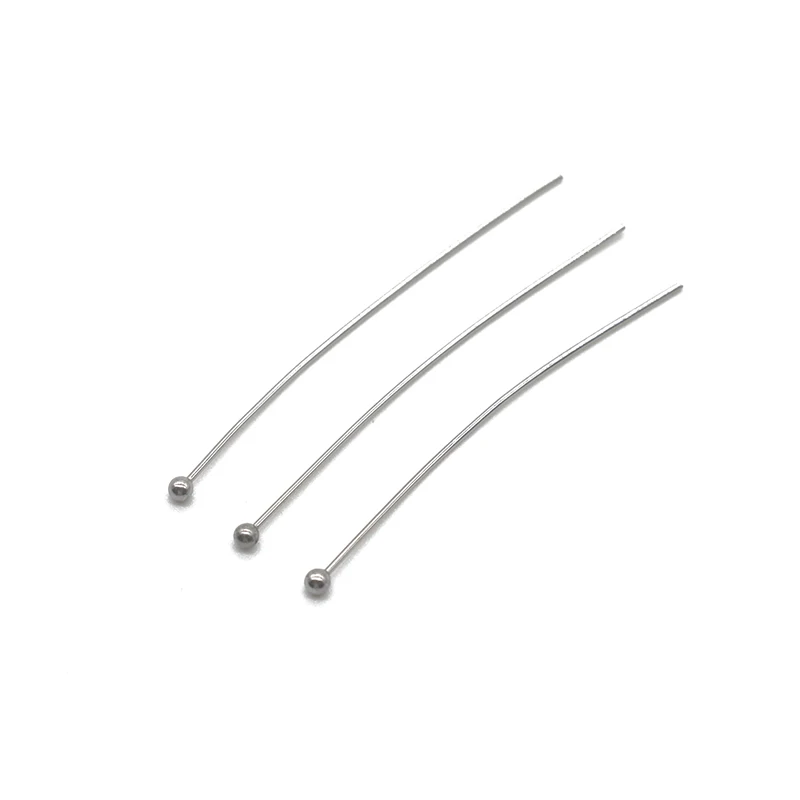50pcs Gold Plated Stainless Steel Ball Pins 16mm 20mm 25mm 30mm 35mm 40mm Bead Pins for DIY Earrings Jewelry Making Findings