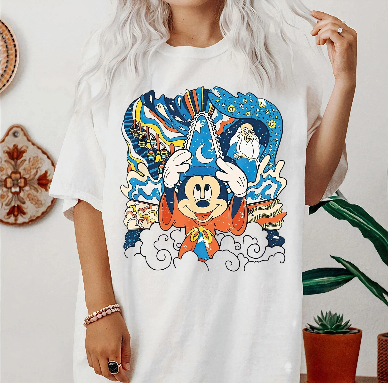 

Disney Magic Mickey Print T-shirt Mother Daughter Matching Clothes Boys Clothes Family Matching Outfits Kids Clothes