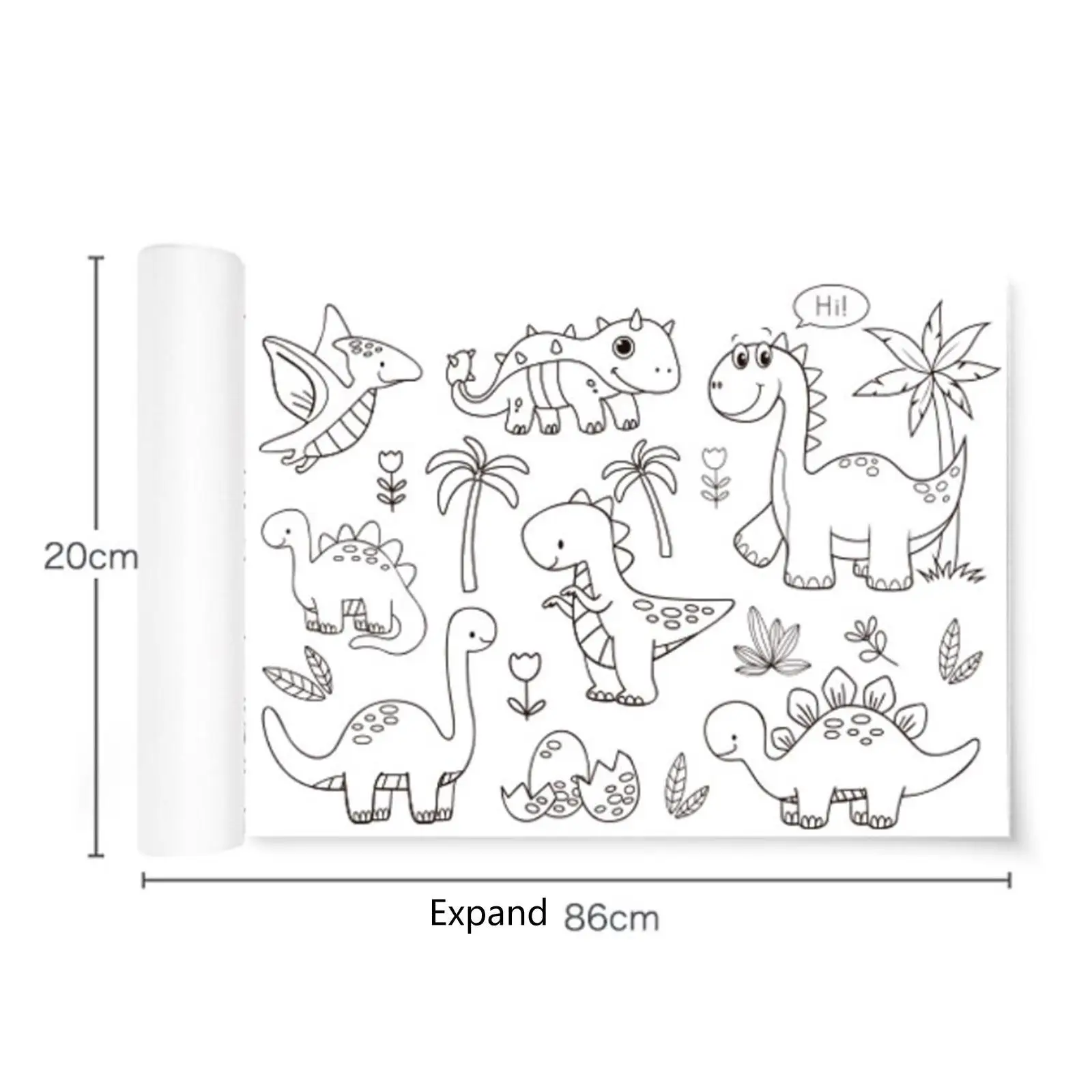 Kids Sticky Drawing Paper Roll Rich Patterns Coloring Books Notebook for Drawing Paper Block Children