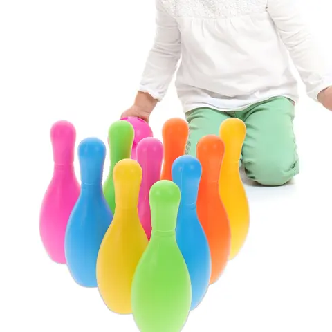 1세트 어린이 볼링 키트 미니 볼링 세트 실내외 부모-자녀 상호작용 교육용 토스