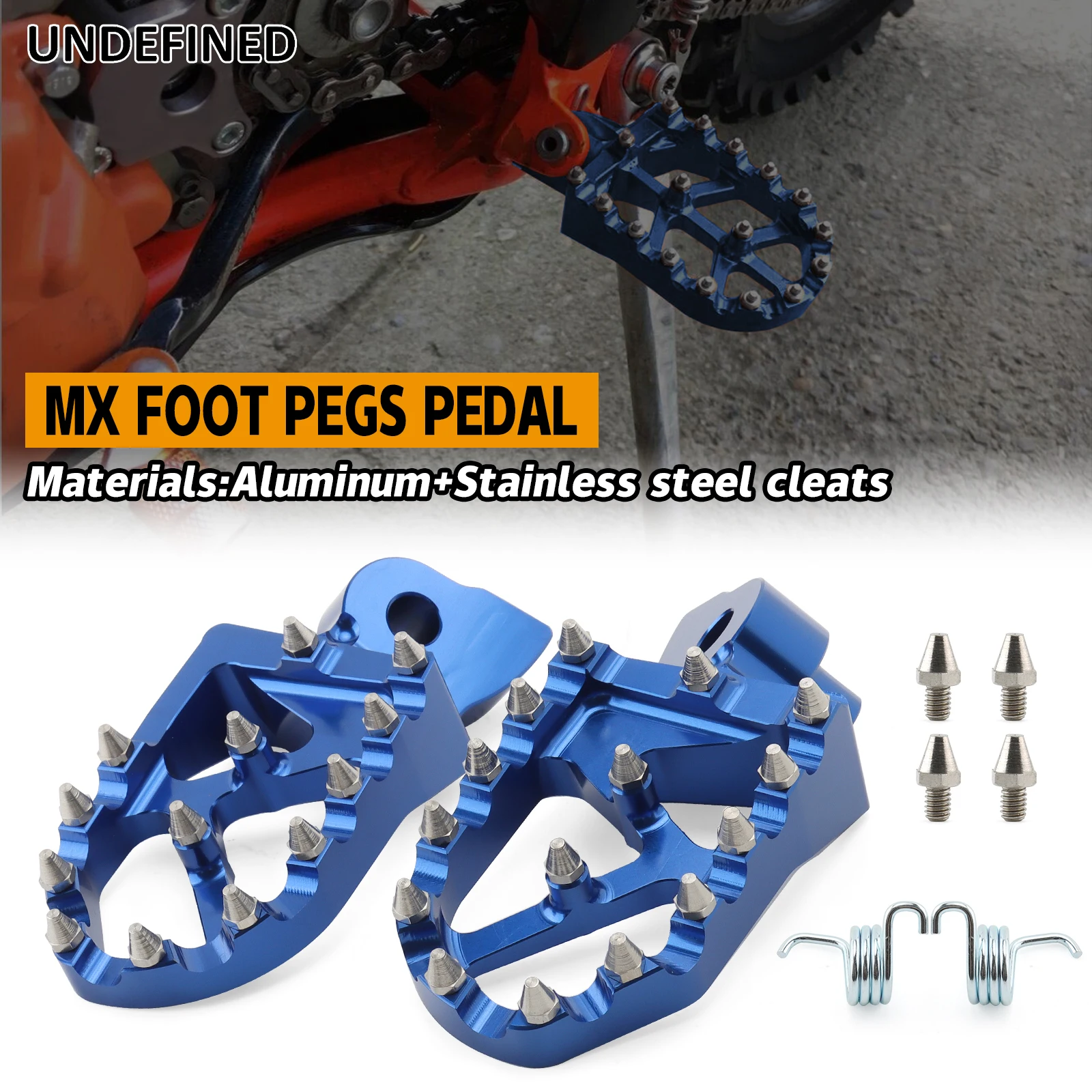 

Blue Foot Pegs MX Footrests Wide Pedal For Yamaha YZ85 YZ125 YZ250 YZ250FX YZ450FX WR250F for Husqvarna TC65/85/125/250 FS450