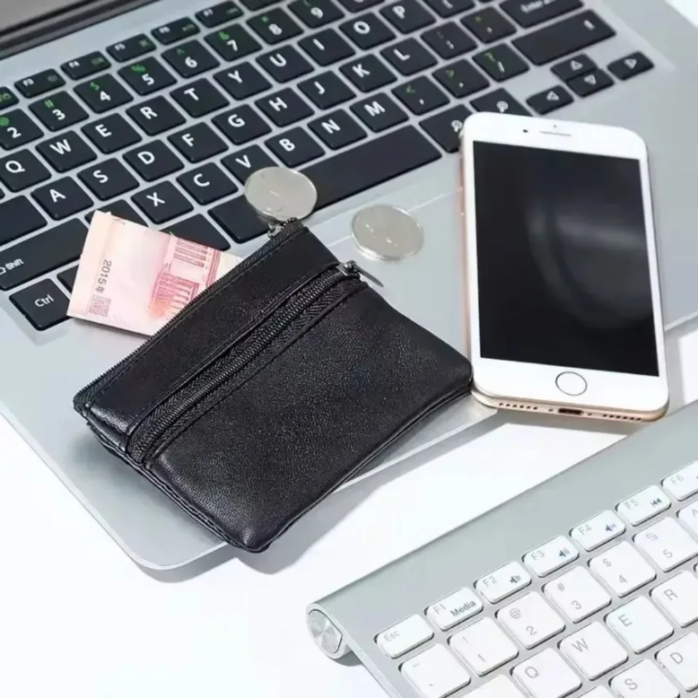 Women Men Coin Leather for Purse Men Small Bag Wallet Children Mini Wallets Change Purses Key Holder Zipper Money Bags