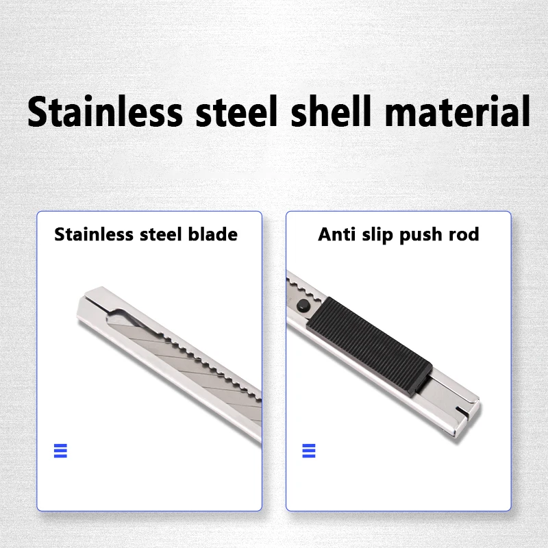 Deli-Couteau utilitaire rétractable en acier inoxydable, lame résistante à 30, coupe-boîte à papier, fonction autobloquante, coupe de sécurité, fournitures d'outils d'art