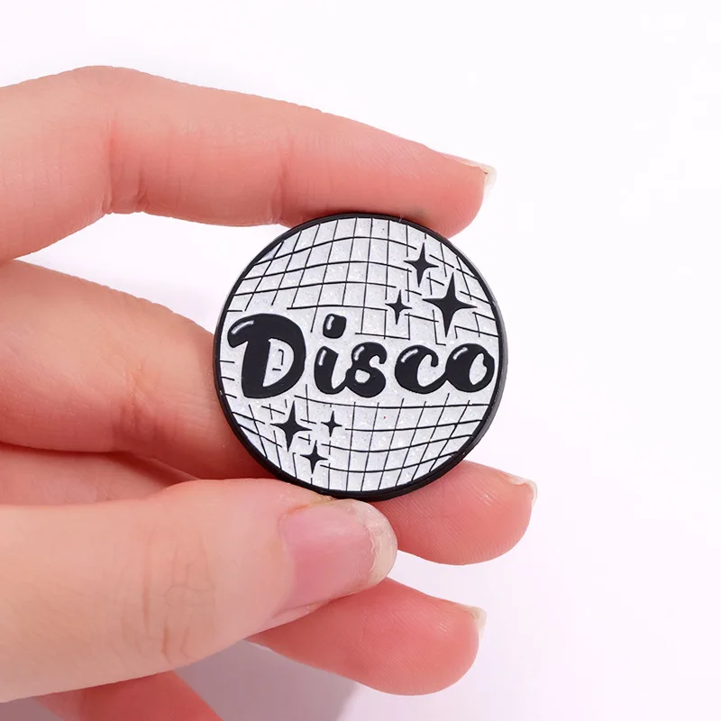 Creative Personalized Colorful Stage Disco Enamel Pins Light Ball Design Brooch Cartoon Metal Badge Jewelry Gifts For Friends