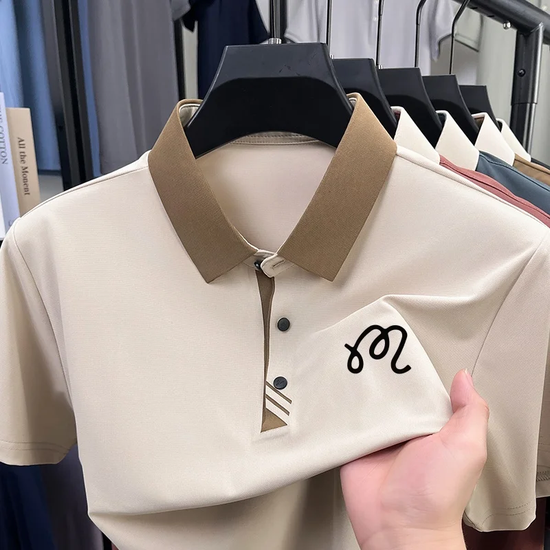 Leichter Luxus, exquisites Herren-Original-Print-Poloshirt, cooles Sommer-Revers-Kurzarm-T-Shirt, hochwertige Herrenbekleidung für den Alltag. – Detail 10