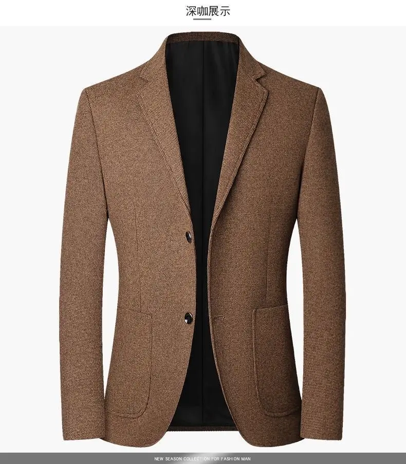 Herrenblazer, einfarbig, für Hochzeiten, Freizeit, Gastgeber, Gentleman, schmal geschnitten, trendig, vielseitig, Business-Blazer – Detail 13